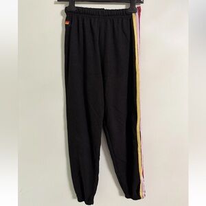 Aviator Nation 5 Stripe Sweatpants Black Size X-Small